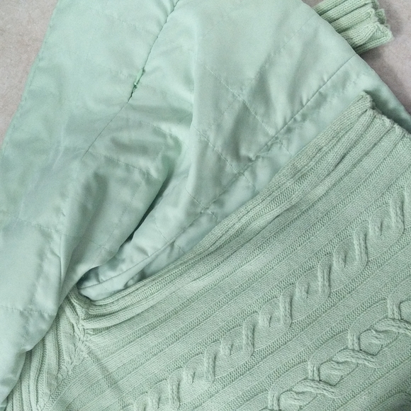Women's small mint green sweater and reversible vest - Picture 9 of 12